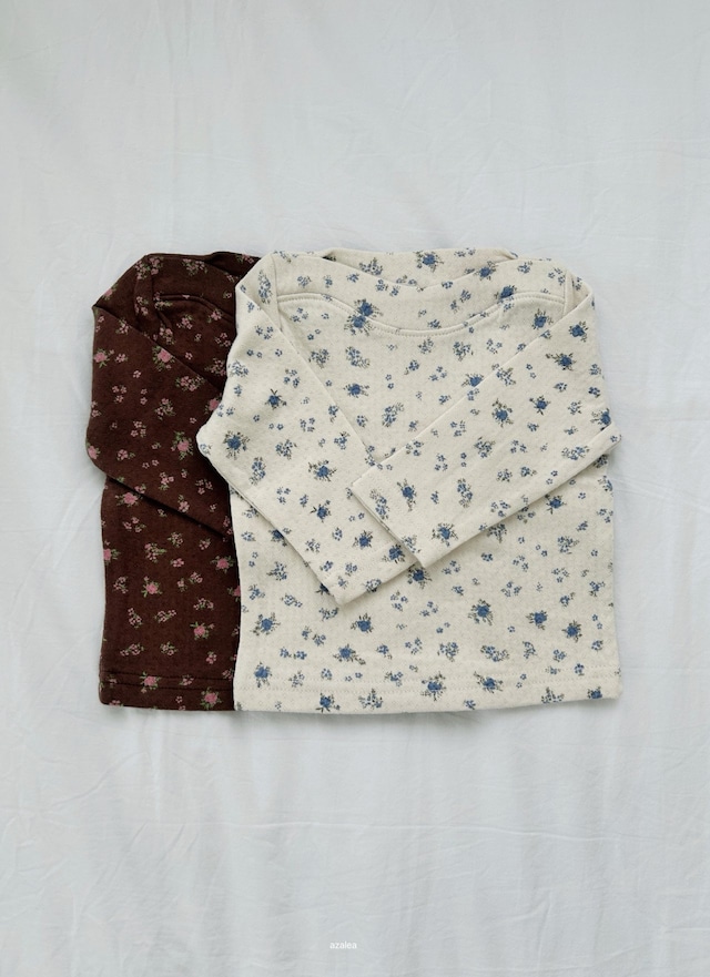 【取寄】azalea|bebe floral boat neck tee|ベベフローラルボートネックT|12m-18m|baby|26 autumn
