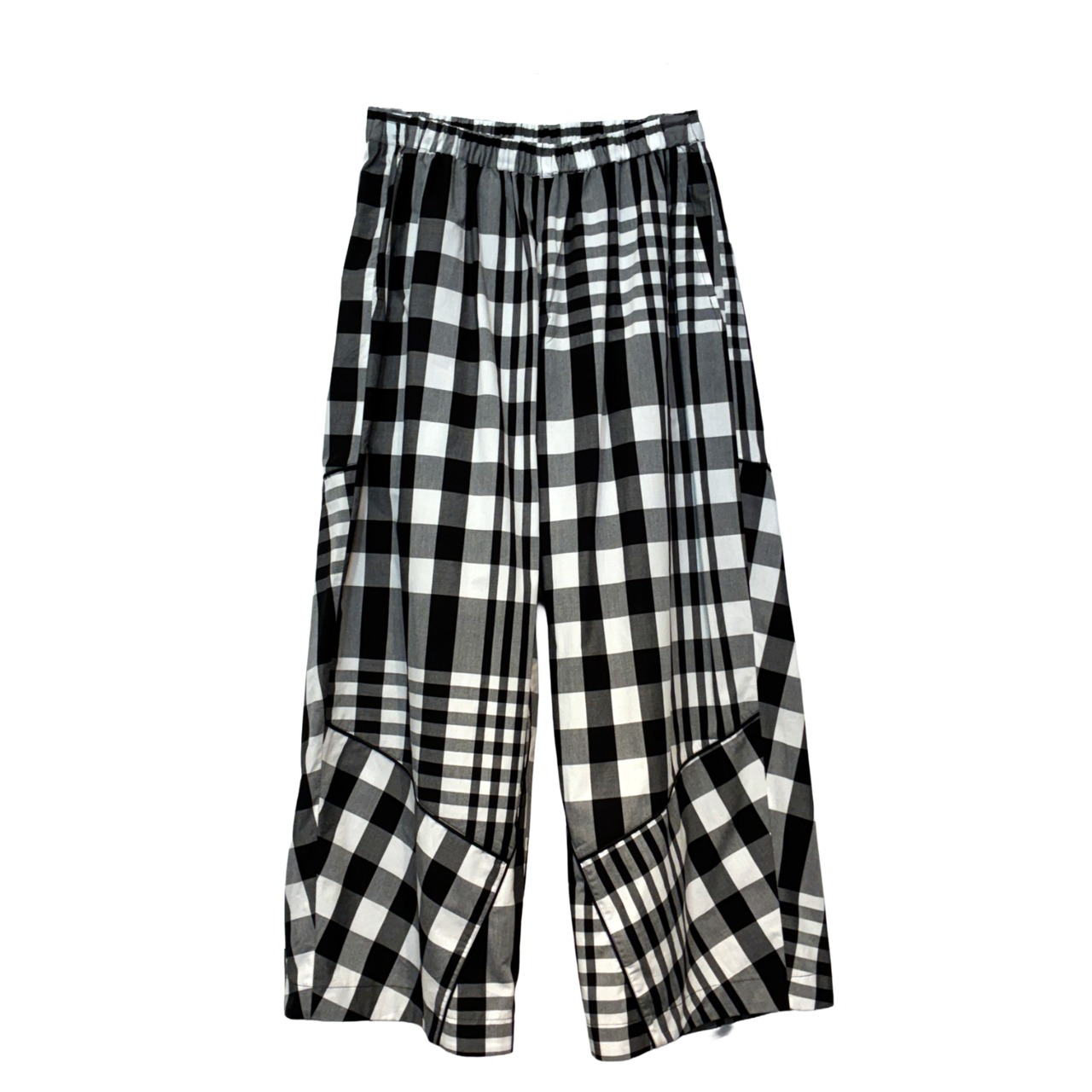 【最新作】ビッグチェックパッチワークパンツ【264-6109】Big check patchwork pants