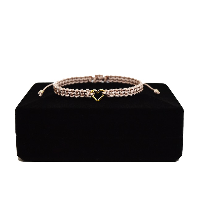 【無料ギフト包装/送料無料/限定】K18 Gold Baby Heart Bracelet / Anklet Beige【品番 23S2003】