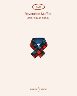 the beige［取寄］reversible muffler 26winter