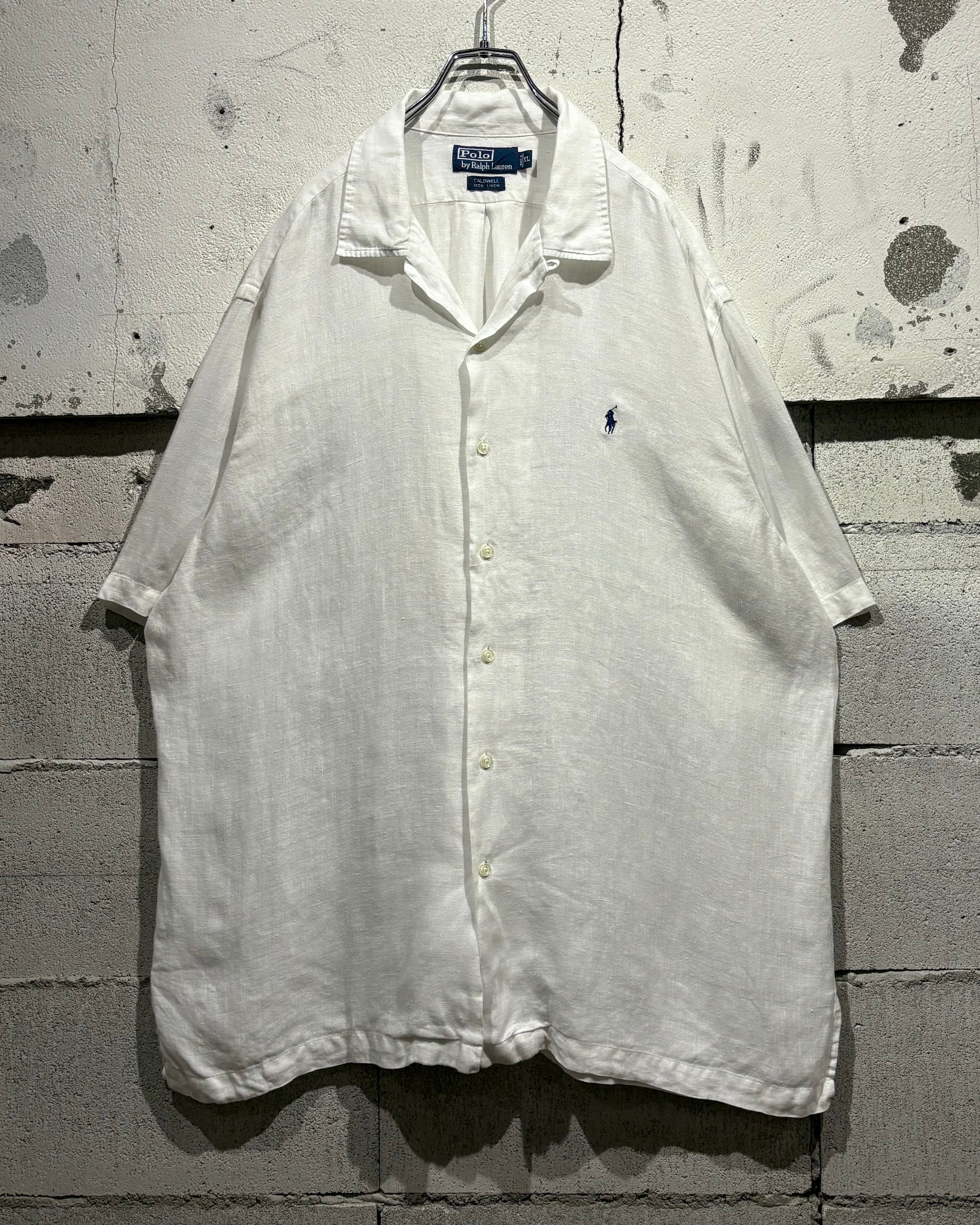 Caka otto】90's“Polo by Ralph Lauren”“CALDWELL” Vintage S/S Linen