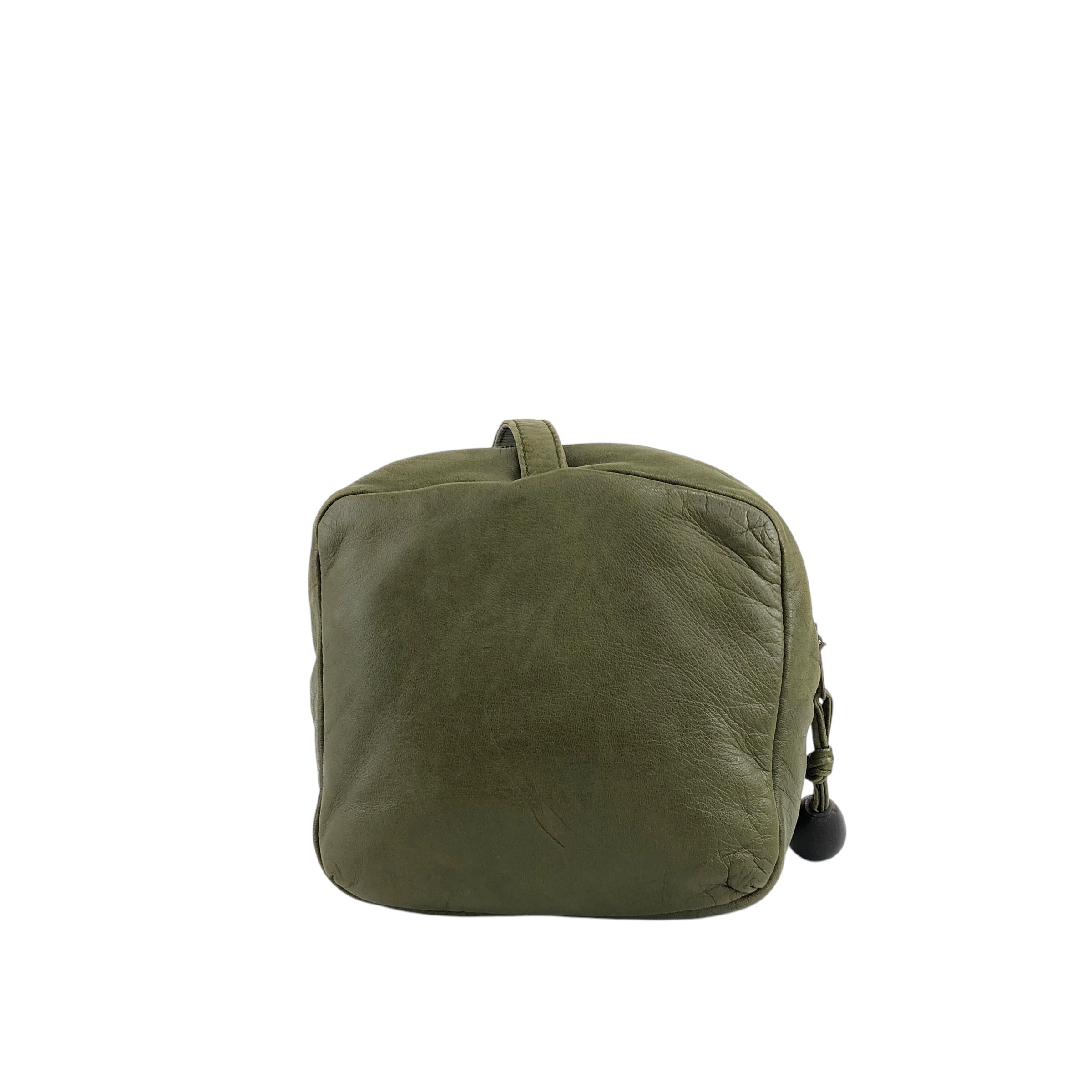 LOEWE ロエベ ショルダーバッグ カーキ アナグラム ナッパレザー