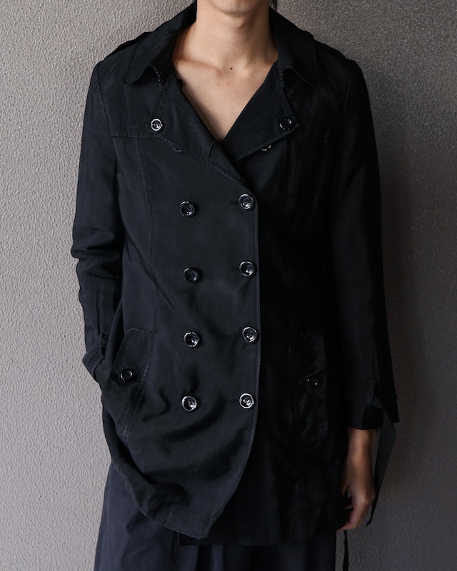 check double long coat