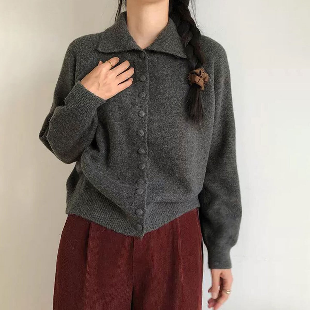ハイネック ニット カーディガン 長袖 レディース 秋冬 韓国 セーター きれいめ シンプル 大人 カジュアル 暖かい 防寒 保温 スタンドカラー 折り襟 2way 羽織り トップス 大人可愛い 大人女子
