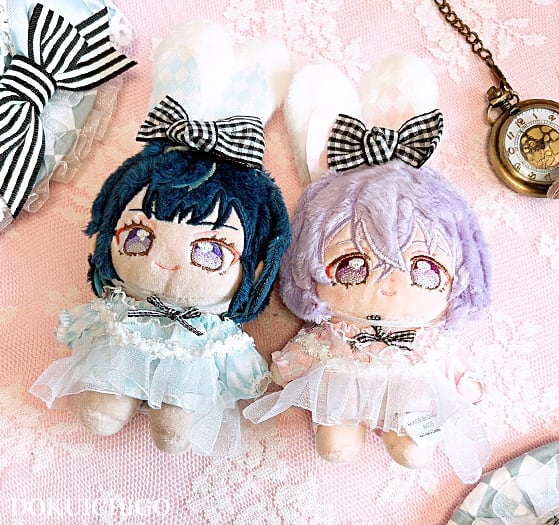 ぬい服 10cm 不思議に国のアリス風 うさぎ うさ耳 ぬいぐるみ服 推し活