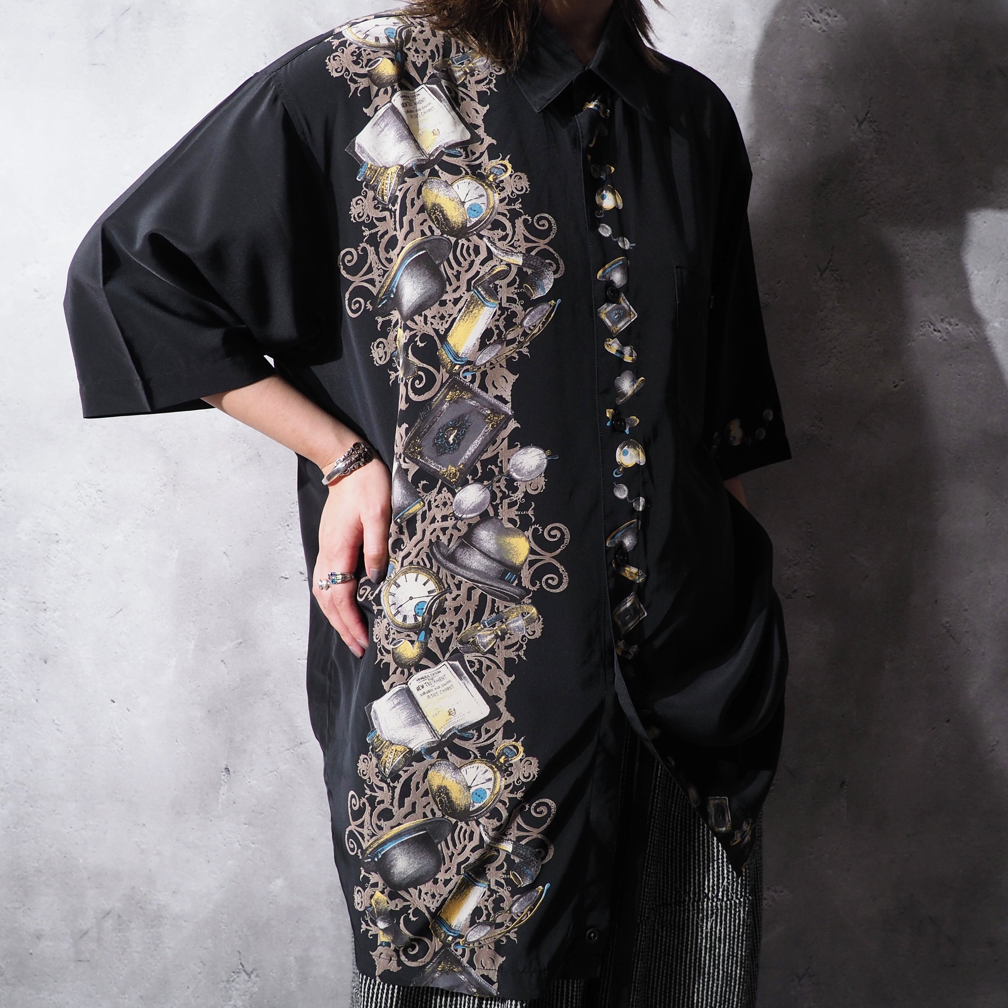 1990s Modern luxury retro art Design vintage Drape loose shirt