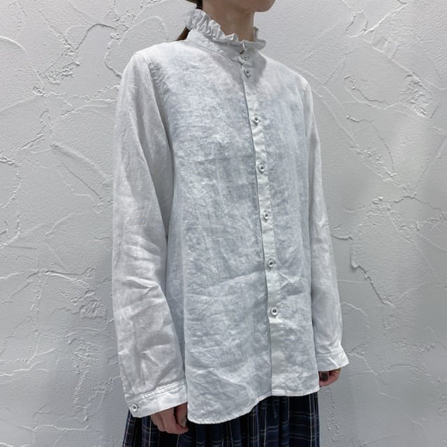Vlas Blomme Soft Linen フリル衿ブラウス Soft Linen フリル衿ブラウス | ITEM | Vlas blomme