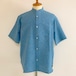Tech Canvas Band Collar S/S Shirts Mint