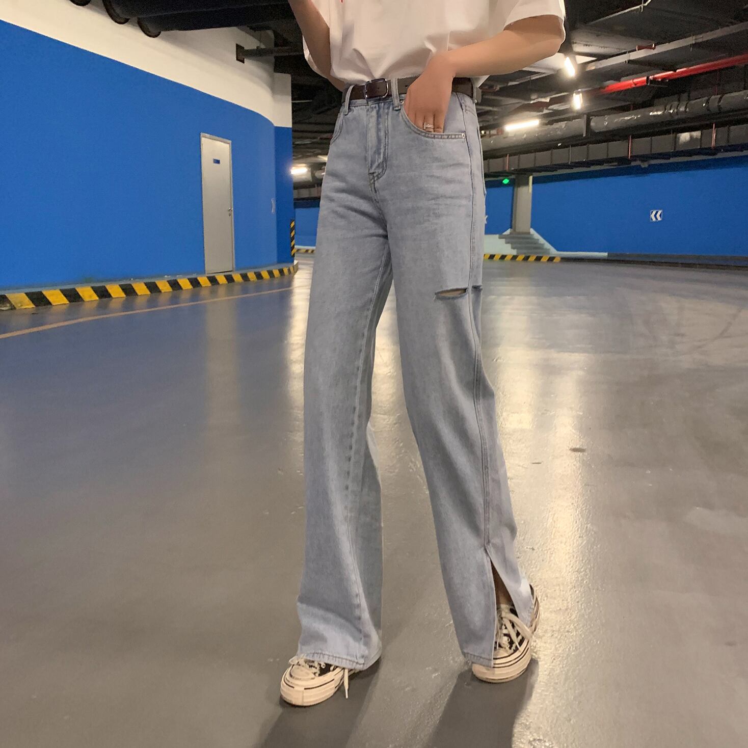 ウェストジーンズ スプリングスタイルルーズカジュアルパンツ 春物 6Du_Shop_Women37258221309