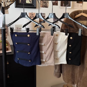 4色／ダブルボタンベアトップ ・75768