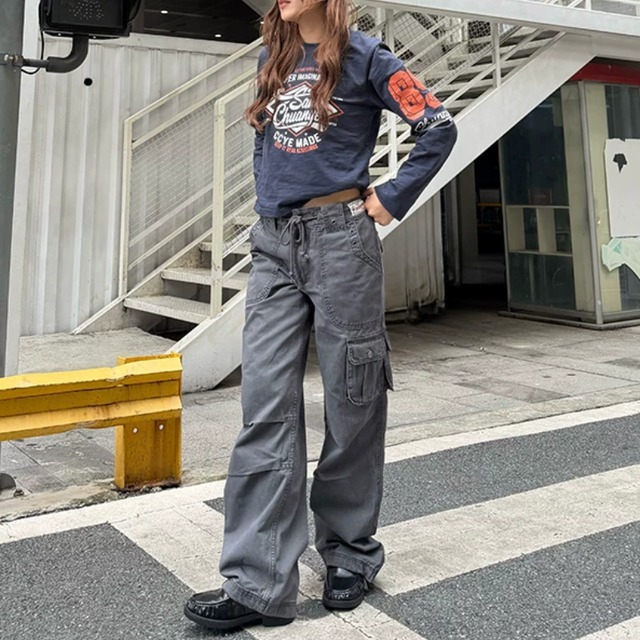 drawstring cargo pants　ドローコードカーゴパンツ　J2158