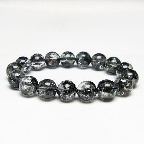 ブラックエレスチャルクォーツ ブレスレット 12mm 一点物 おまかせ便 111-53860