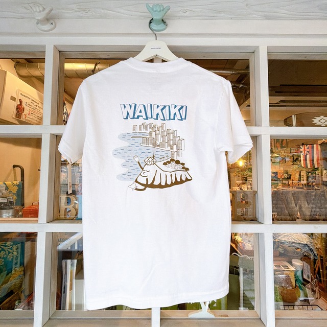 Tシャツ WAIKĪKĪ VIEW　(バックプリント) / WIMINI HAWAII ウィミニ ハワイ