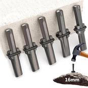 aninako ストーンスプリッターくさび 5セット セリ矢 16mm ストーンオープナー 再利用可能 高い硬度 石を素早く分割 ウェッジフェザーシム シールリング付き 岩石分割機 硬い石、岩、花崗岩、コンクリートの割裂に適 ひび割れた石器 (16mm)