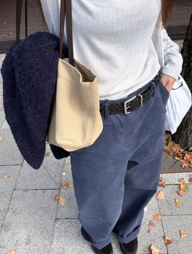 (予約) taffeta / Wool ribbed tee 4color