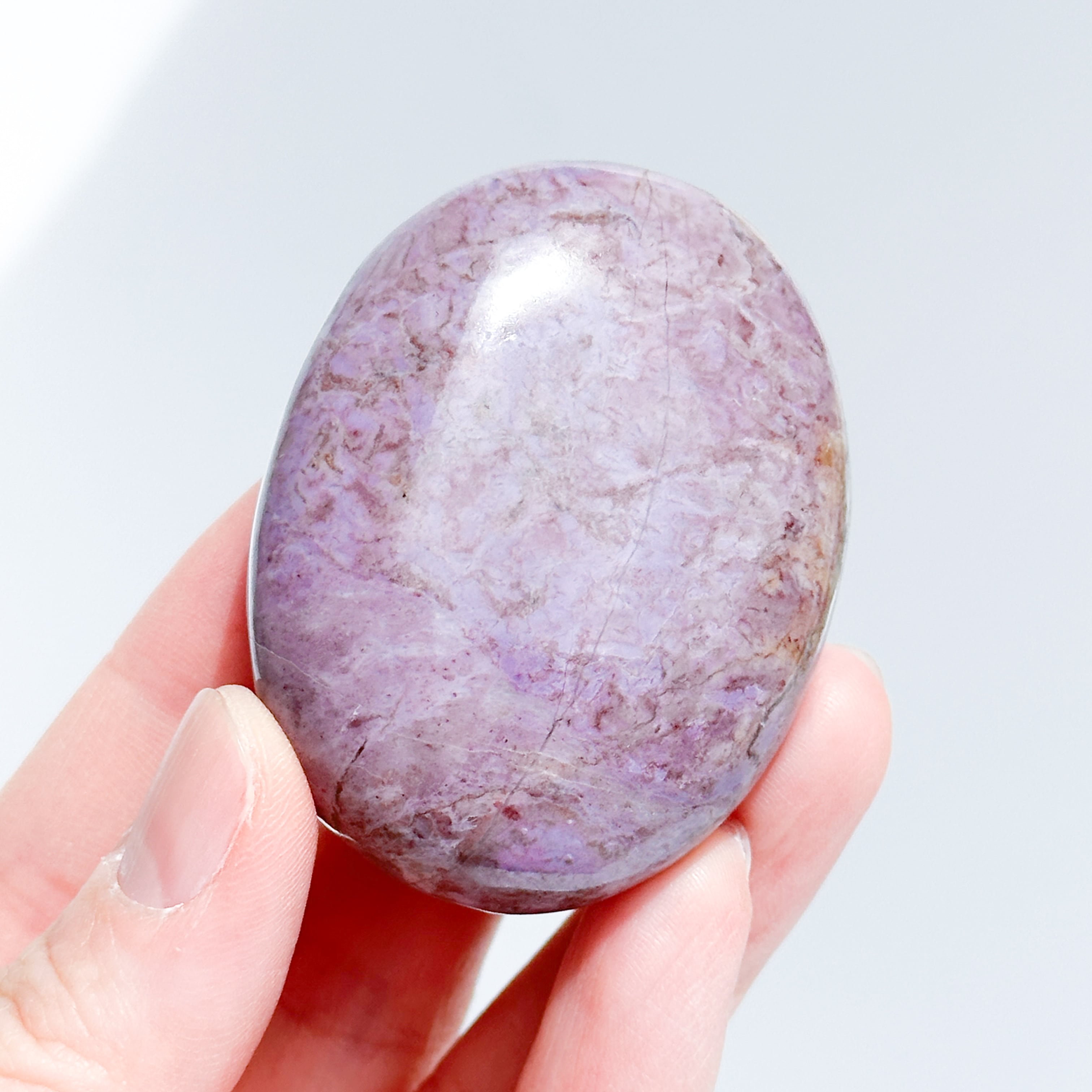 パープルジェイド パームストーン42◇Purpe Jade palm stone ◇天然石