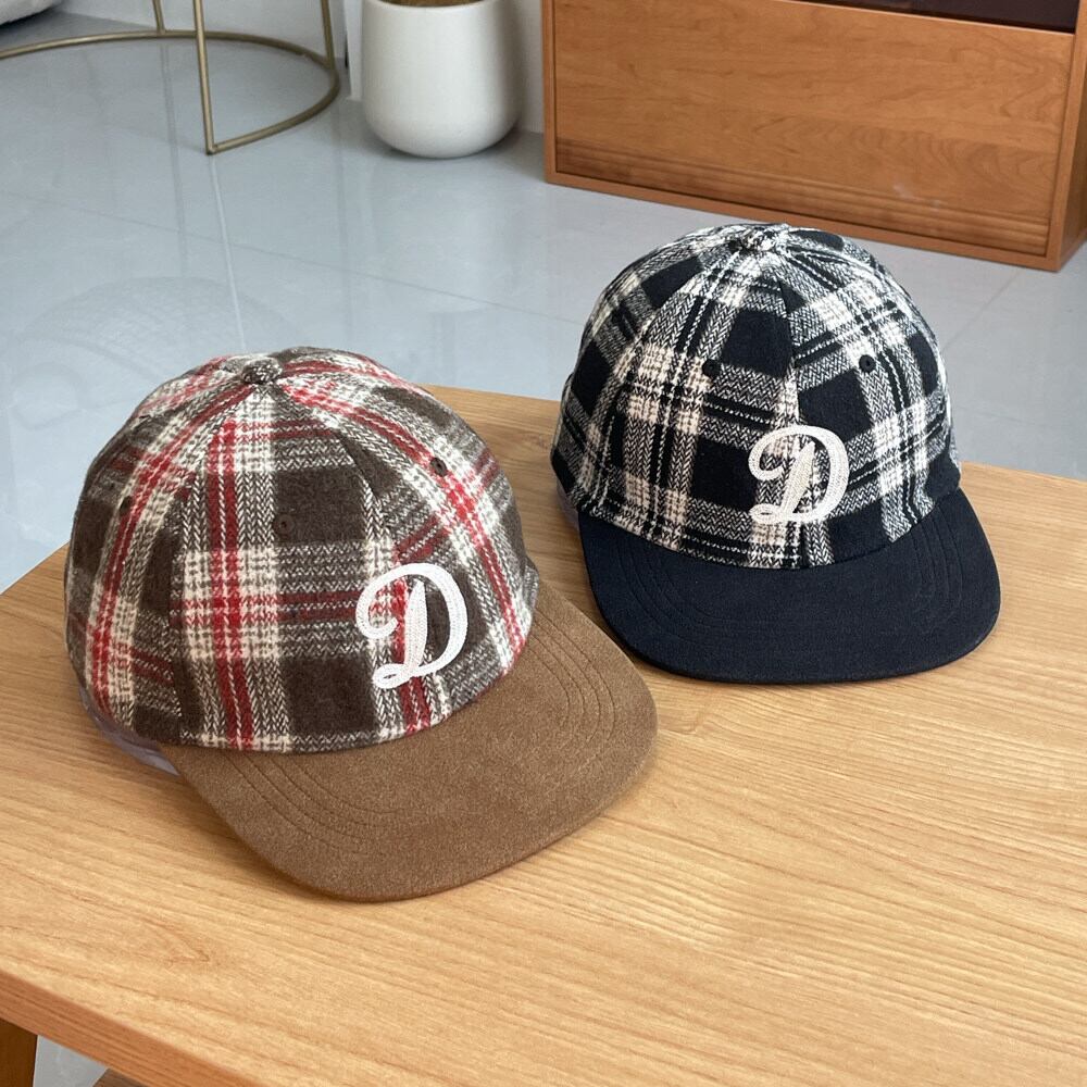レトロチェックロゴベースボールキャップ 2col R02935