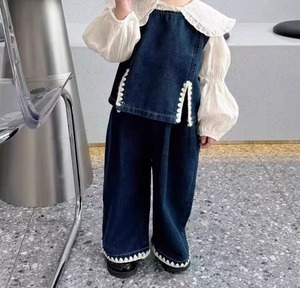 デニムベスト＆ワイドパンツ セットアップ