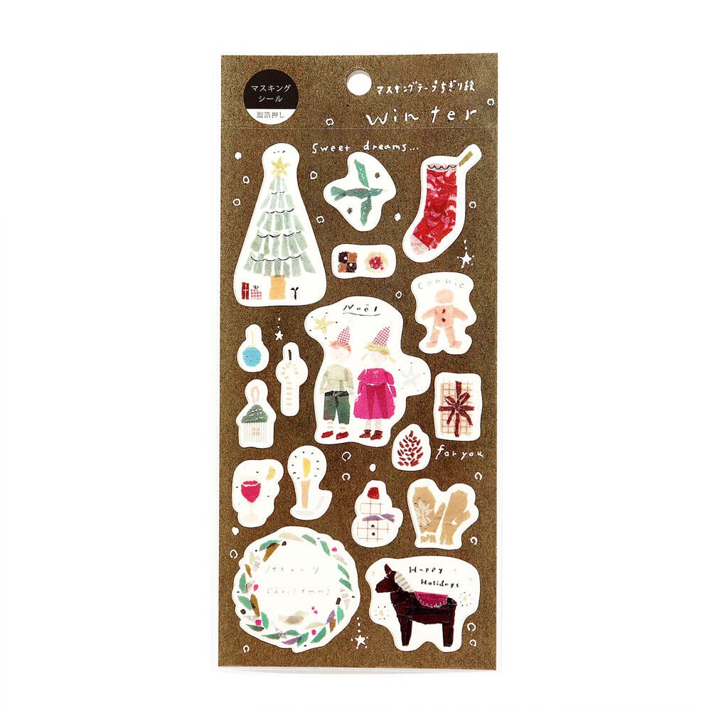 田村美紀 マスキングシールステッカー245 Winter 冬 | 文具雑貨 RAIN