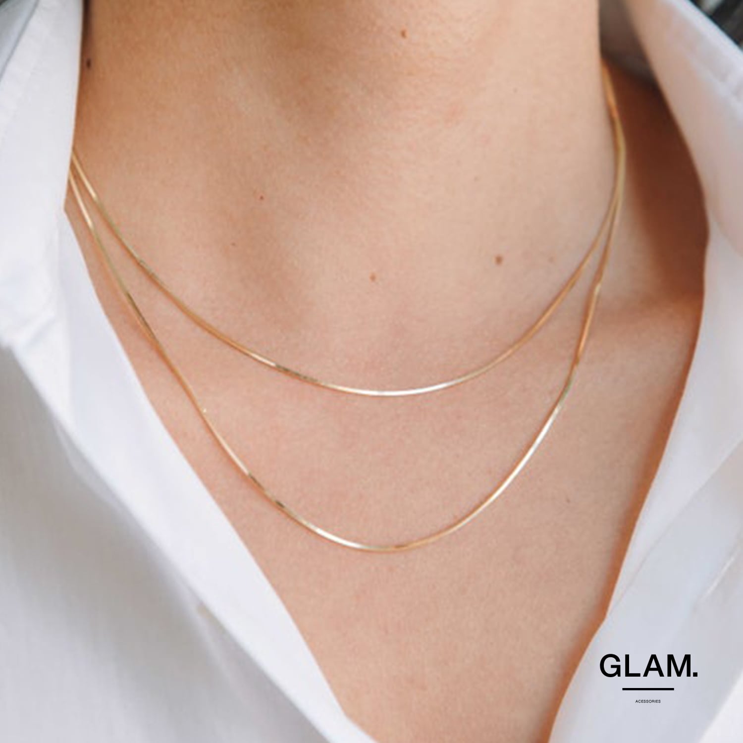 スネークチェーンネックレス 1mm | 金属アレルギーに悩む女性向け