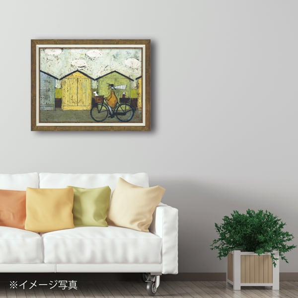 サムトフト「朝食たべに行こう！」Ｌサイズ ゲル加工アート アートフレーム 絵画 インテリア