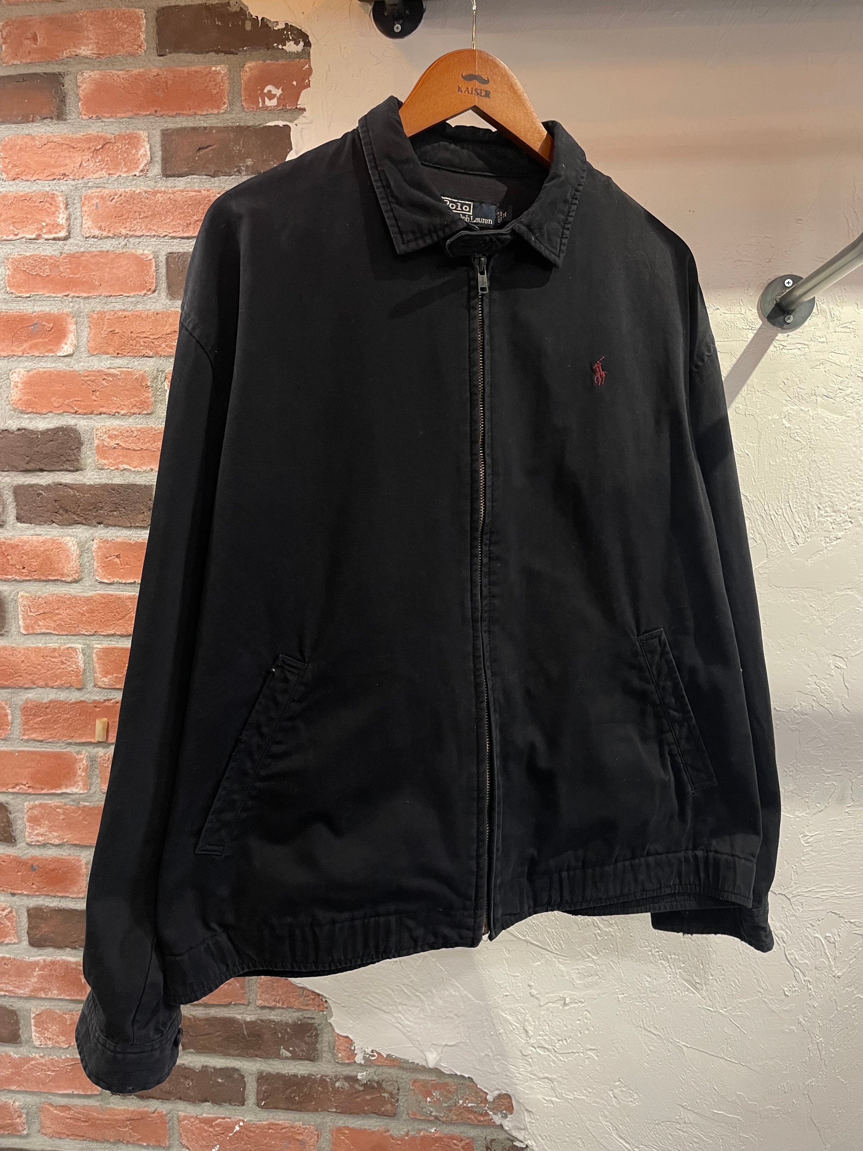 90s Polo by Ralph Lauren Cotton Swing Top Jacket 黒 M ラルフ