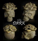 BLABK 銅器のような黒い骸骨キャンドル