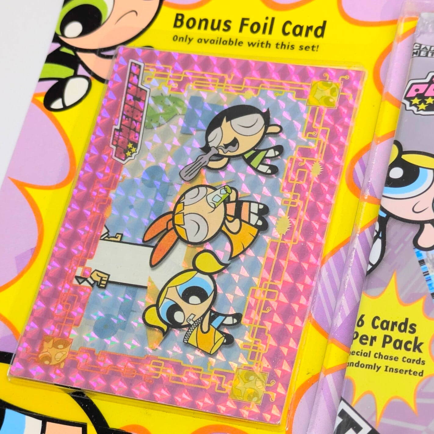 ☆DEADSTOCK 2000年製☆ 送料無料!【 パワーパフガールズ( The Powerpuff Girls )】Trading Cards SPECIAL SET カートゥーンネットワーク CARTOON NETWORK / VINTAGEトレカ単品 (1個=6CARDSが2個 +1BONUS Card)〚アメリカン雑貨 アメトイ〛
