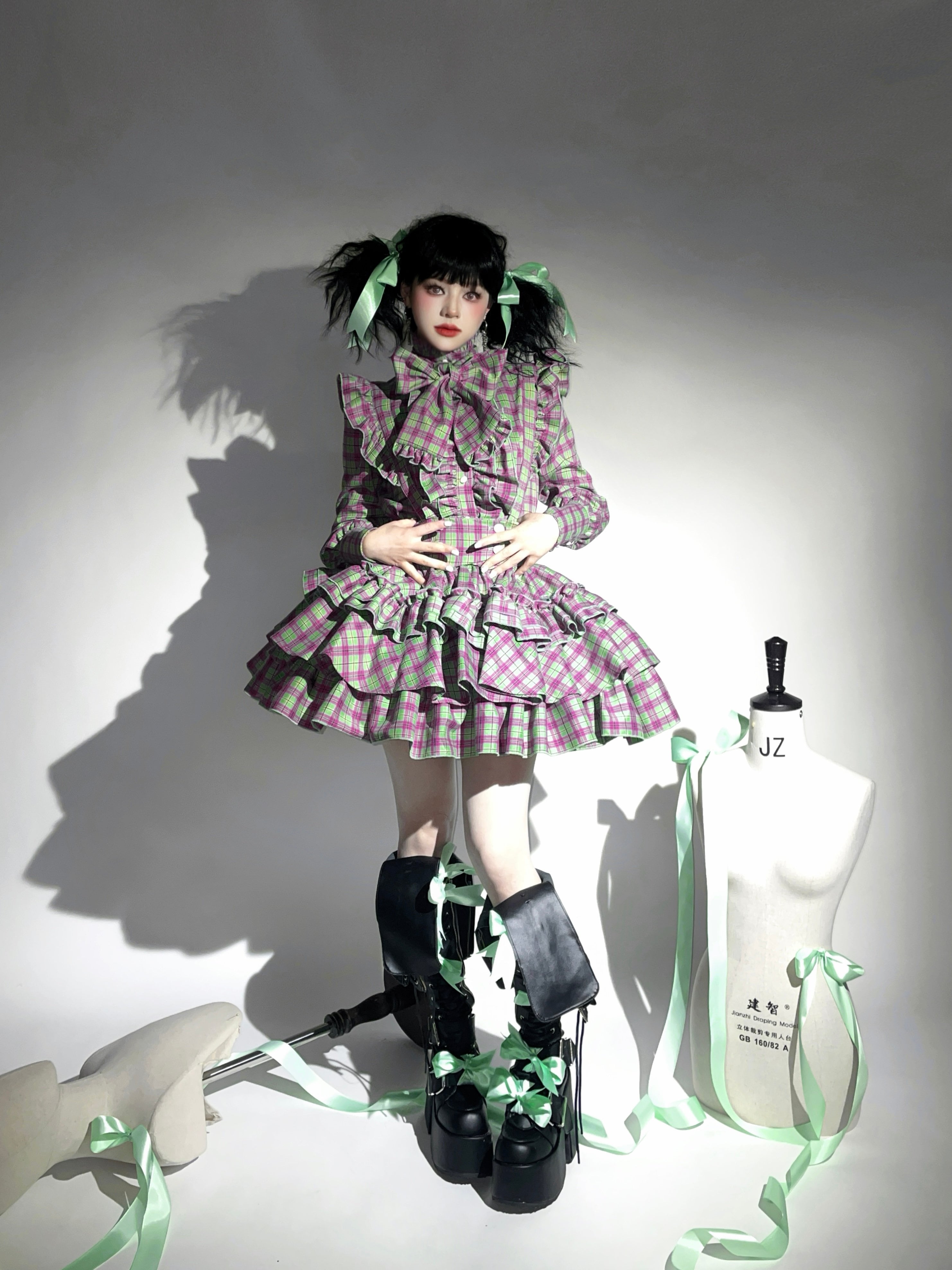入荷済み「CATCOCOON・A DOLL'S HOUSE」チェック柄 ブラウス