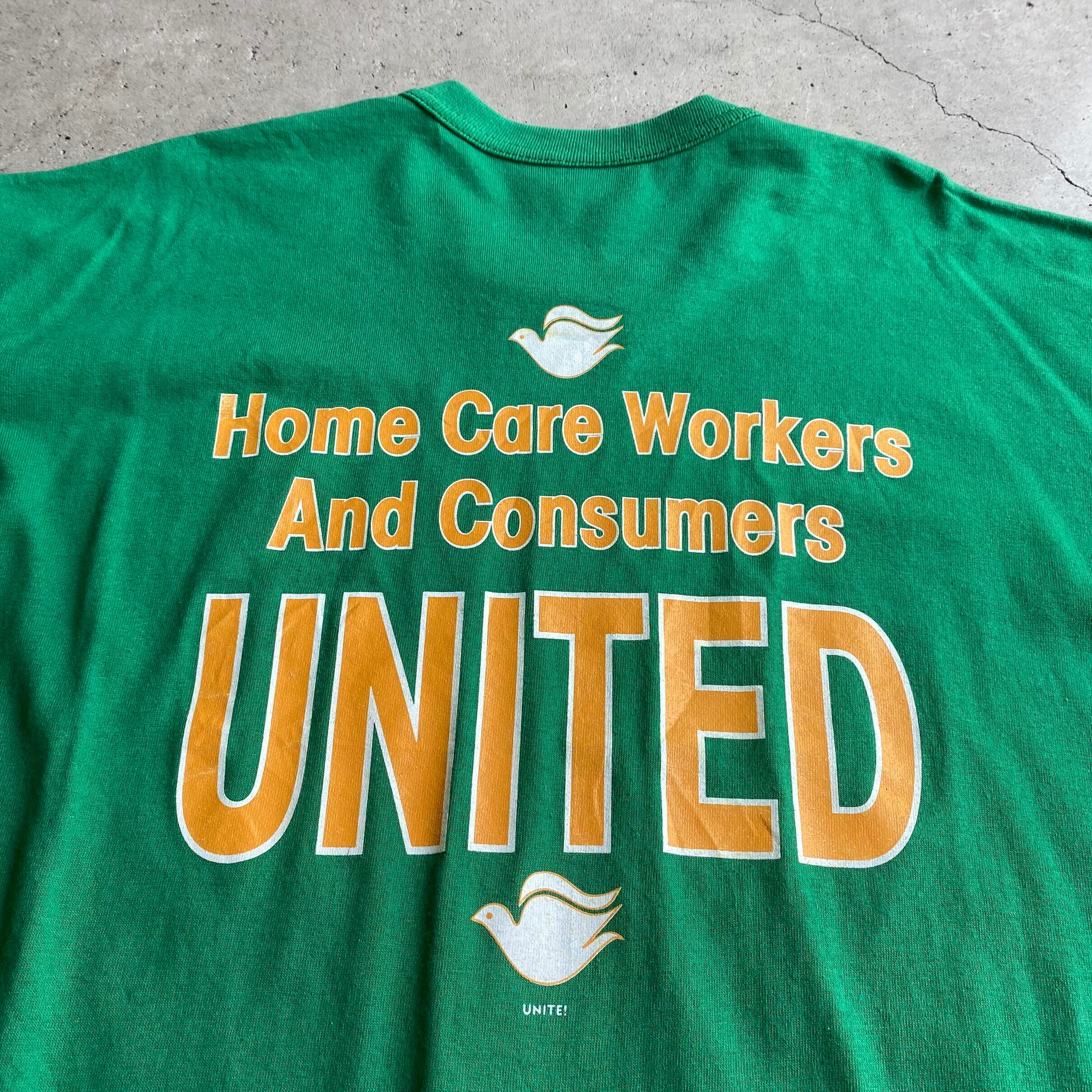 90年代 USA製 united domestic workers of america 労働組合 両面