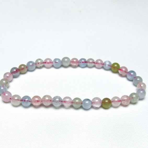 ミックスカラーベリル ブレスレット 5mm 一点物 メール便可 [M便 1/10] 111-48803
