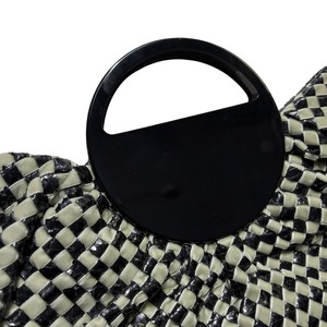 GIORGIO ARMANI python leather × velvet intrecciato hand bag