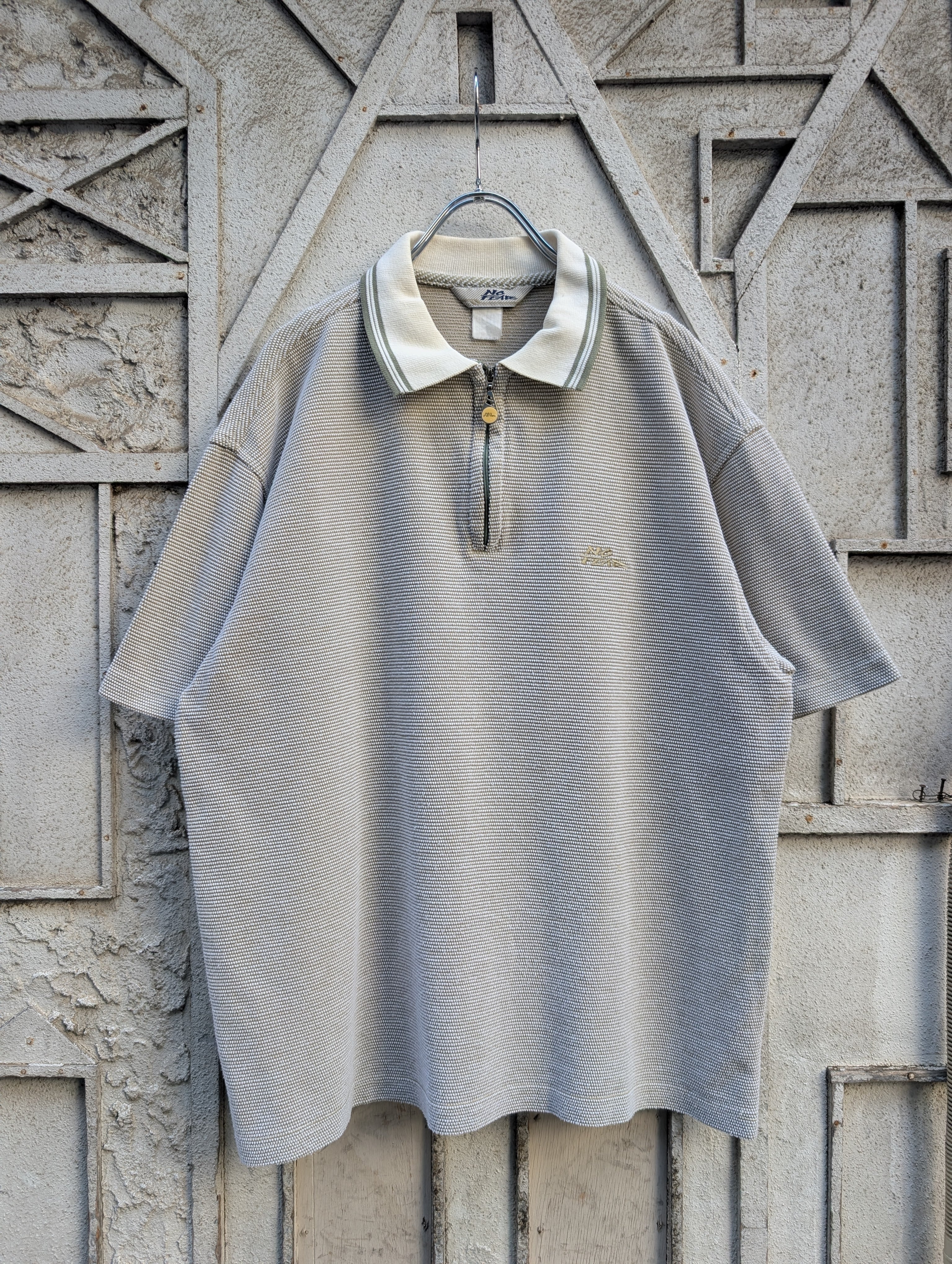 "NO FEAR" half zip polo shirt