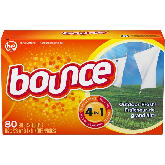 Bounce Outdoor Fresh 4-In-1 Dryer Fabric Softener Sheets 80 Pk
