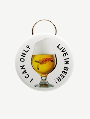 【ビールの中でしか･･･ウミガメ】栓抜きキーホルダー