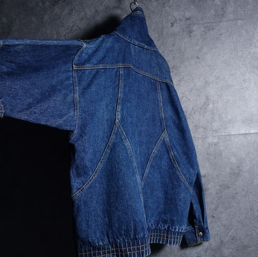 80s “Sergio Valente” Denim Design Zip Blouson | 古着屋 FORCE