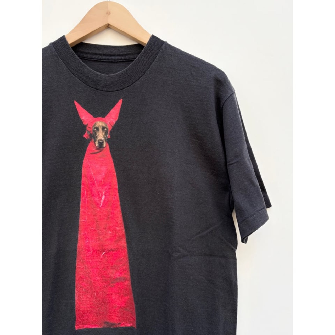 90s WILLIAM WEGMAN "DEVIL DOG" Art Tee Size M程
