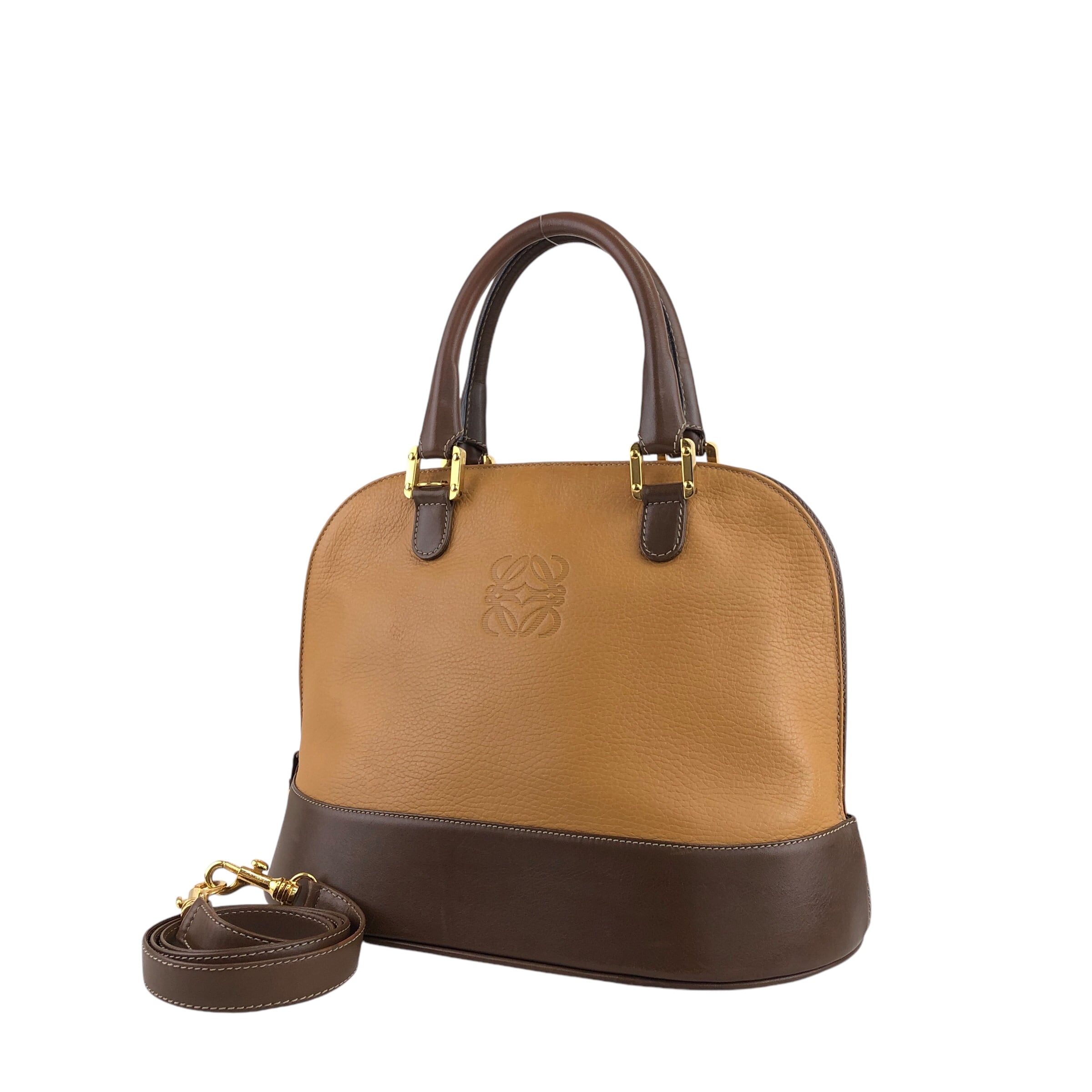 LOEWE ロエベ ショルダーバッグ ブラウン キャメル アナグラム LOEWE ロエベ ショルダーバッグ ブラウン キャメル アナグラム
