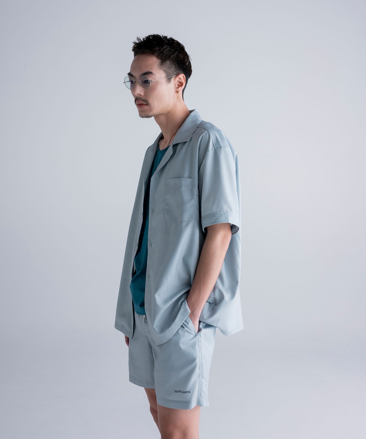Flower back print shirt［HSS002］