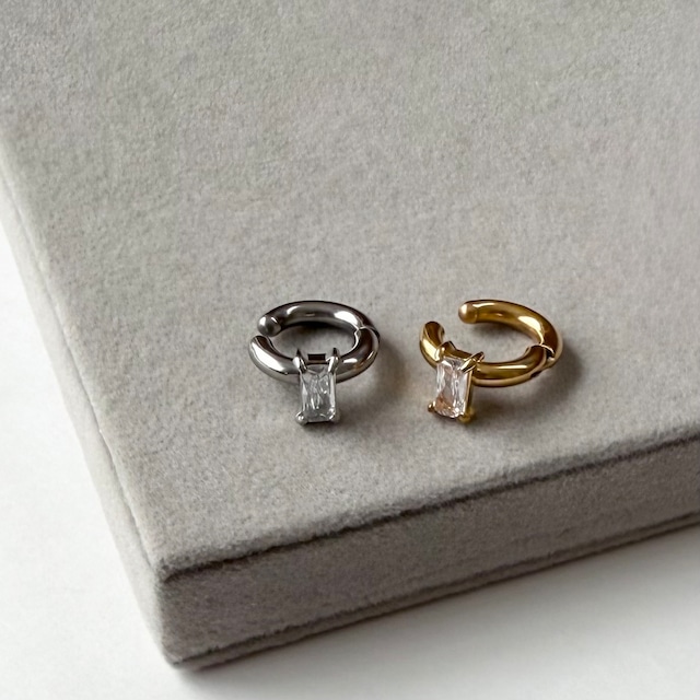 stainless steel zirconia ear cuff  ステンレスイヤーカフ