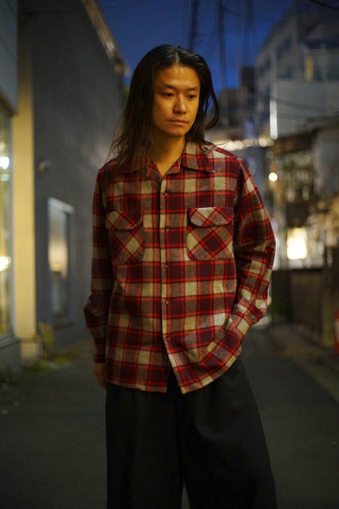 PENDLETON Vintage open collar wool shirt [1950s-] Vintage Wool