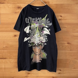 【optima】メキシコ製 ウィズカリファ Wiz Khalifa ビッグプリント ラップTシャツ hiphop 音楽t Mサイズ US古着 アメリカ古着