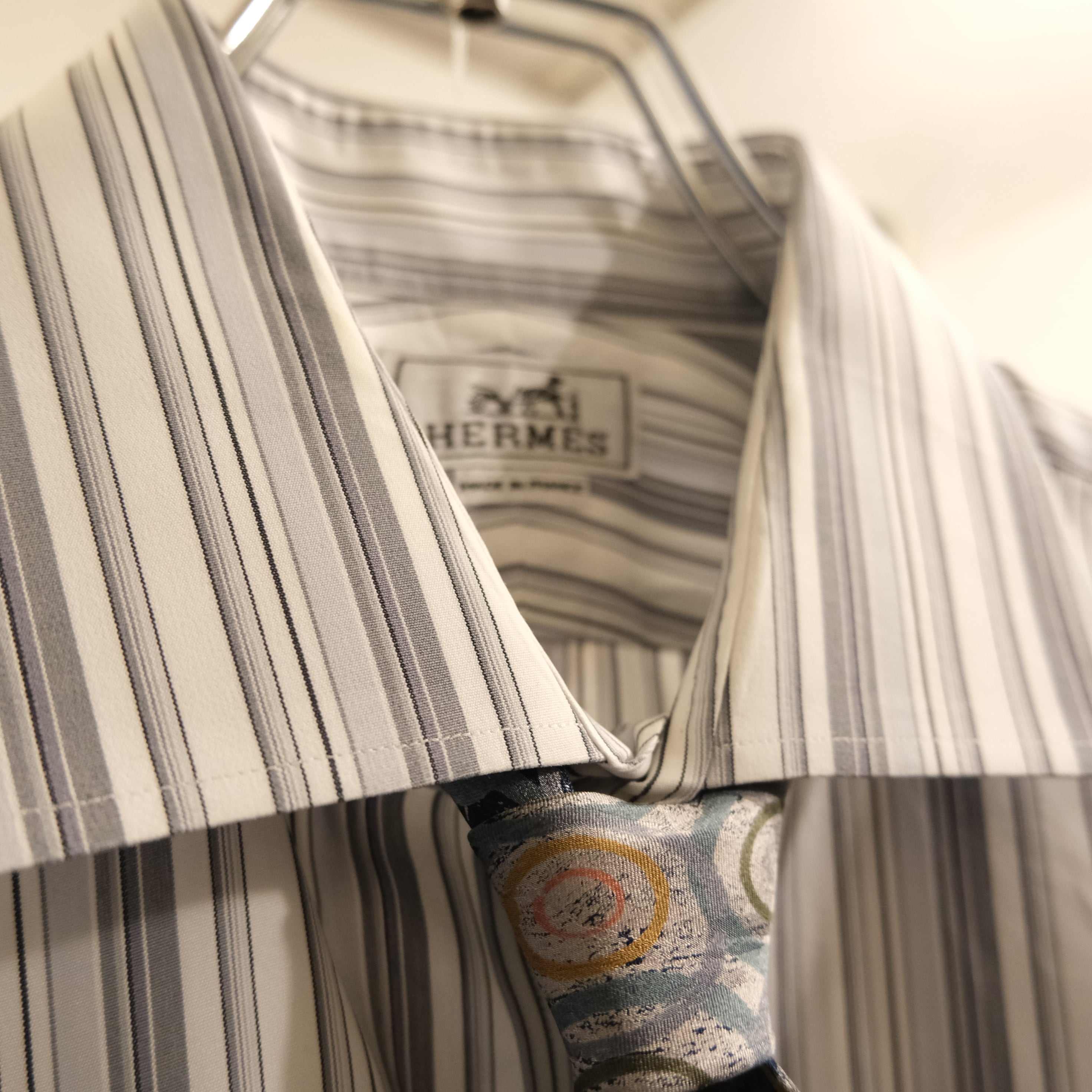 HERMES MADE IN FRANCE STRIPE SHIRT エルメス フランス製 ストライプ