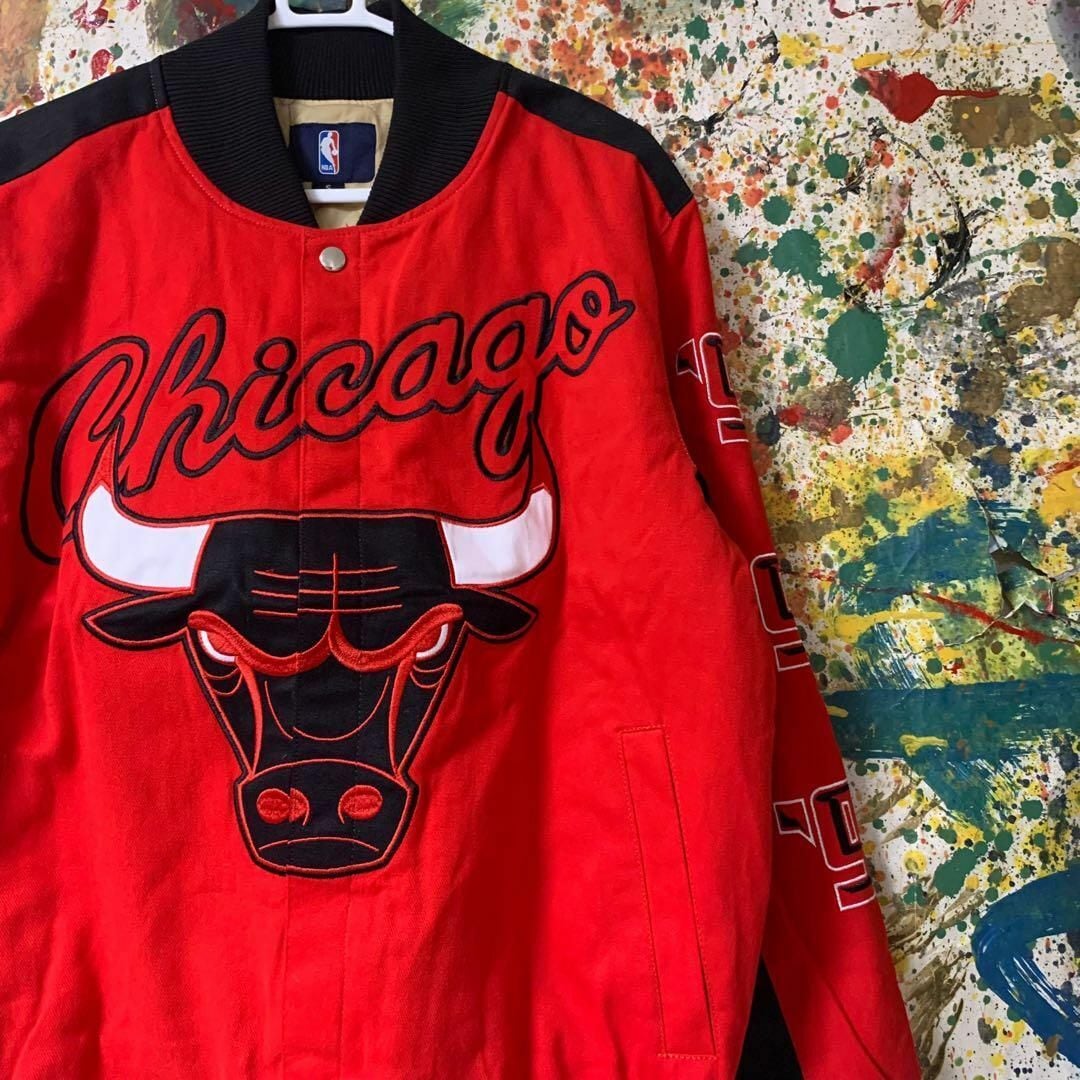 Chicago bulls スタジャン ブルゾン バスケ NBA シカゴブルズ-