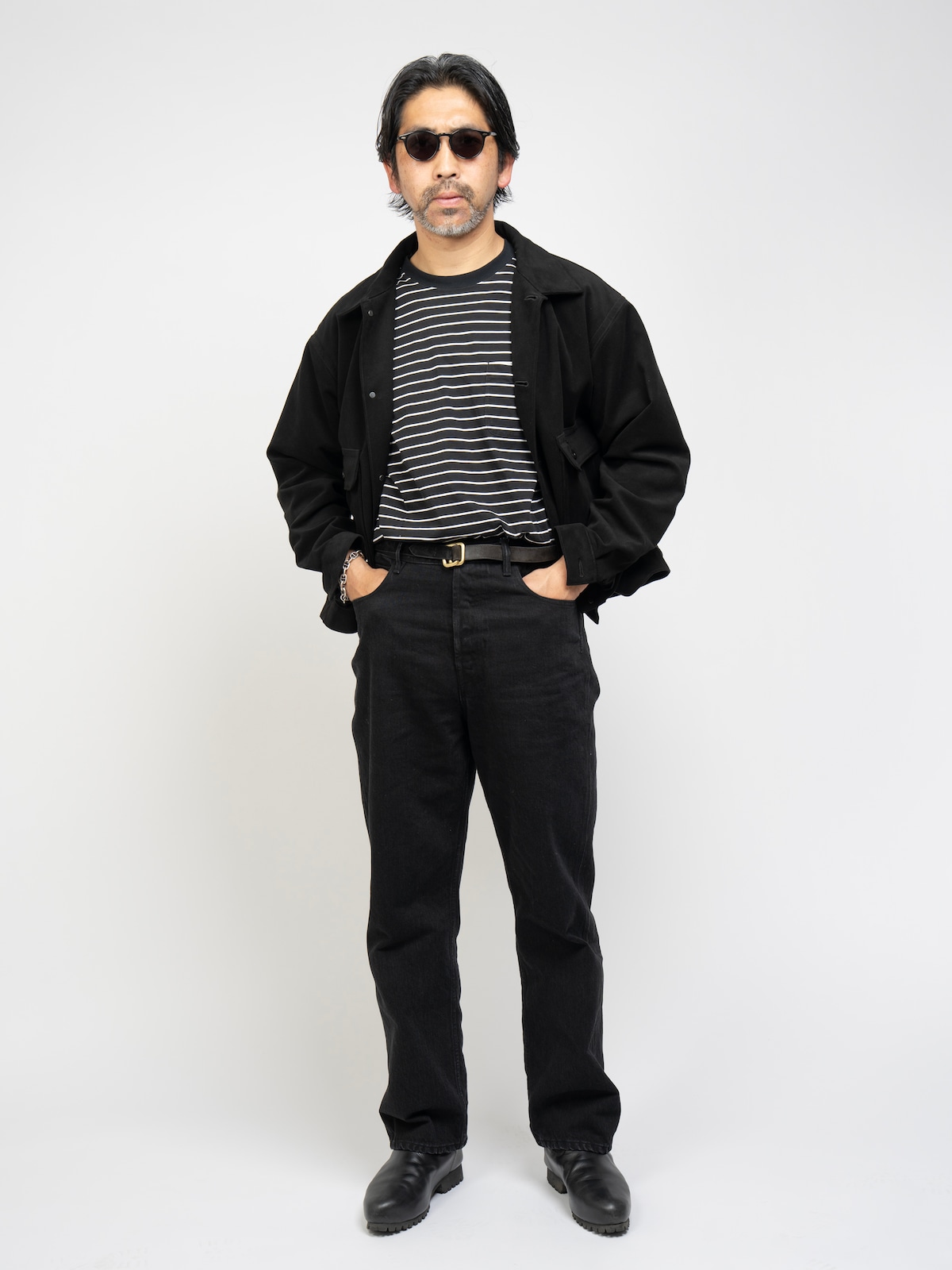 KAJA MEDIUM BAGGY BLACK DENIM PANTS | KAJA
