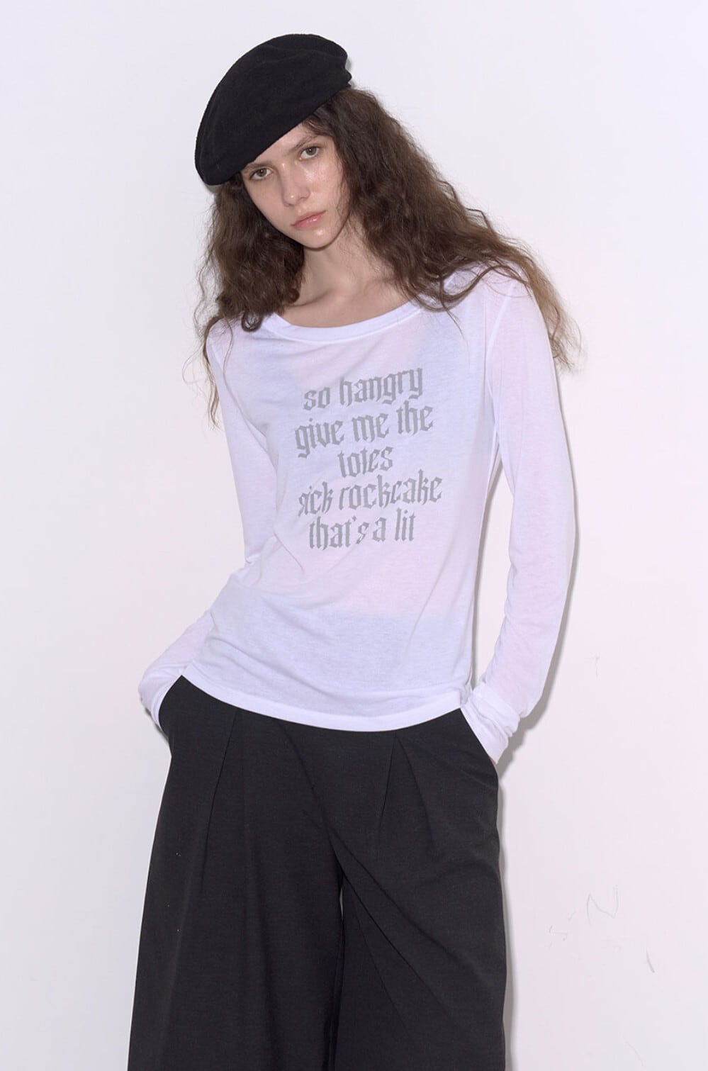 ☆ILLIT ミンジュ 着用！！【ROCKCAKE】Funk Mesh Top - Ivory | もごつ