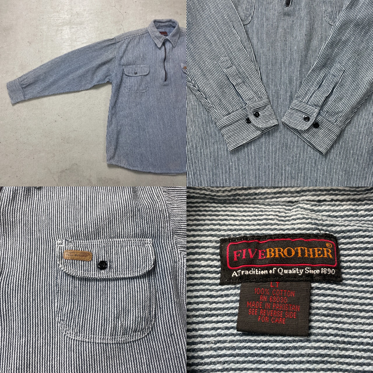 FIVE BROTHER ファイブブラザー プルオーバーワークシャツ メンズL  