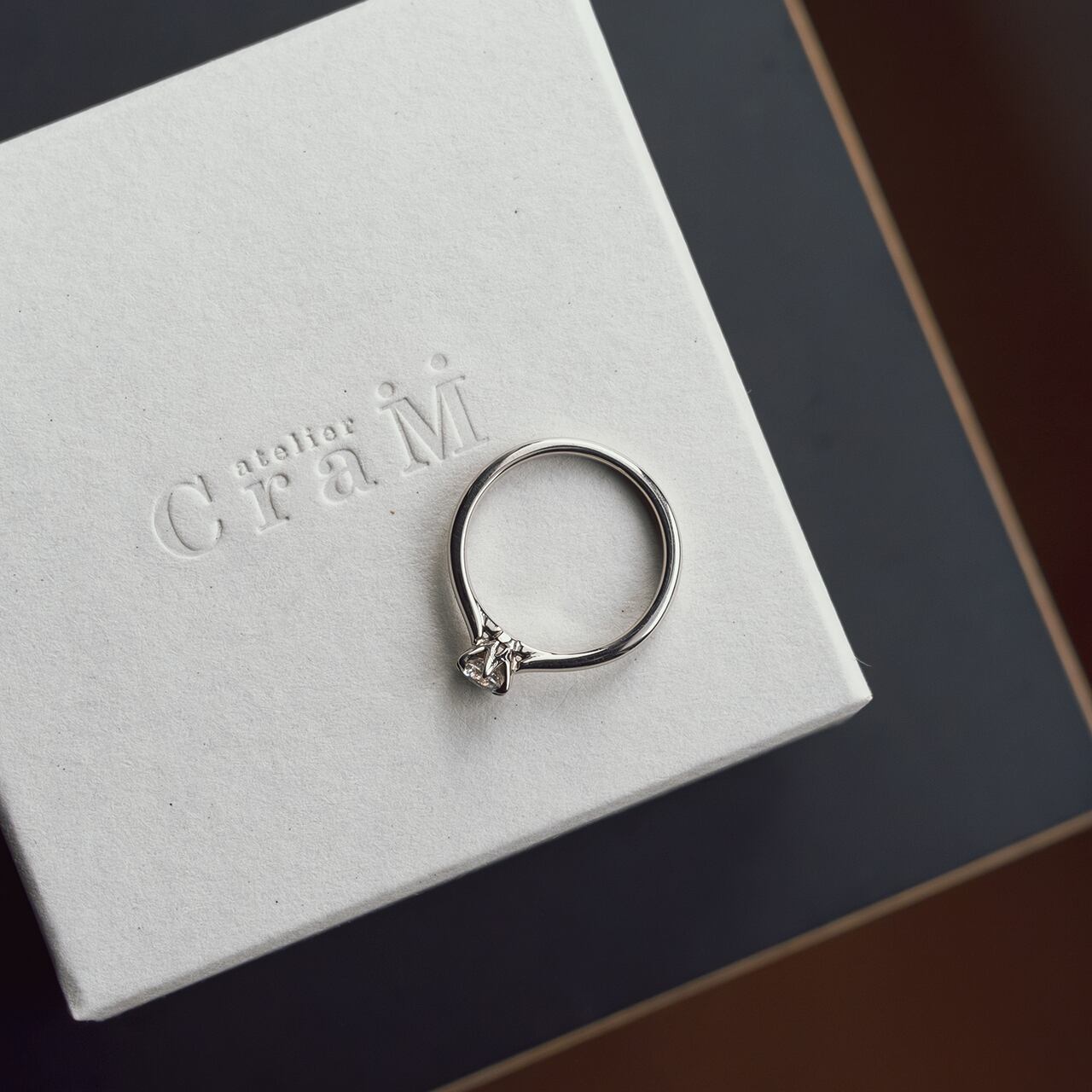 ダイヤモンドの粒（シルバーリング＆リングケース付き）｜0.232 ct 