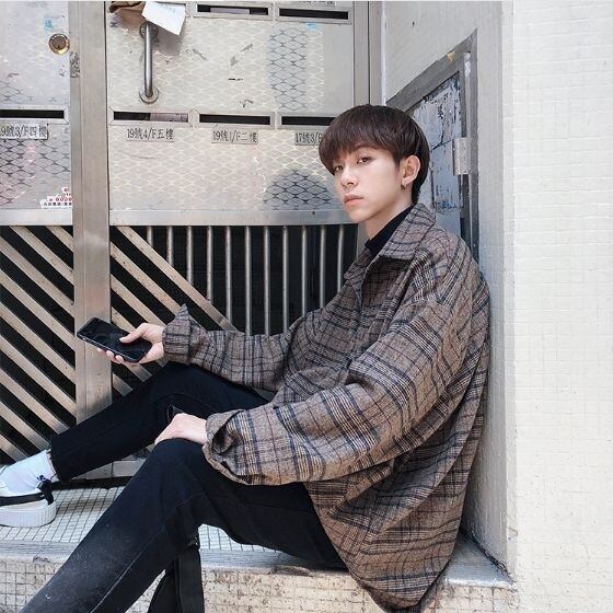 全2色 シャツ チェック オーバーサイズ ビッグシルエット