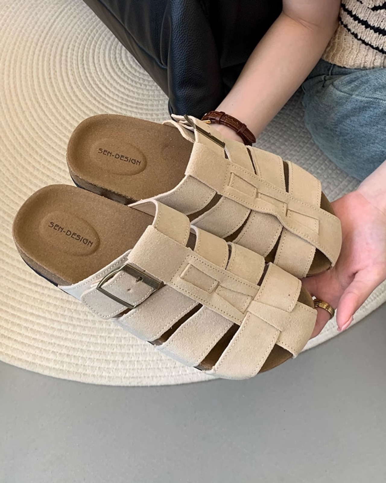 Mesh flat Sandals　N1147